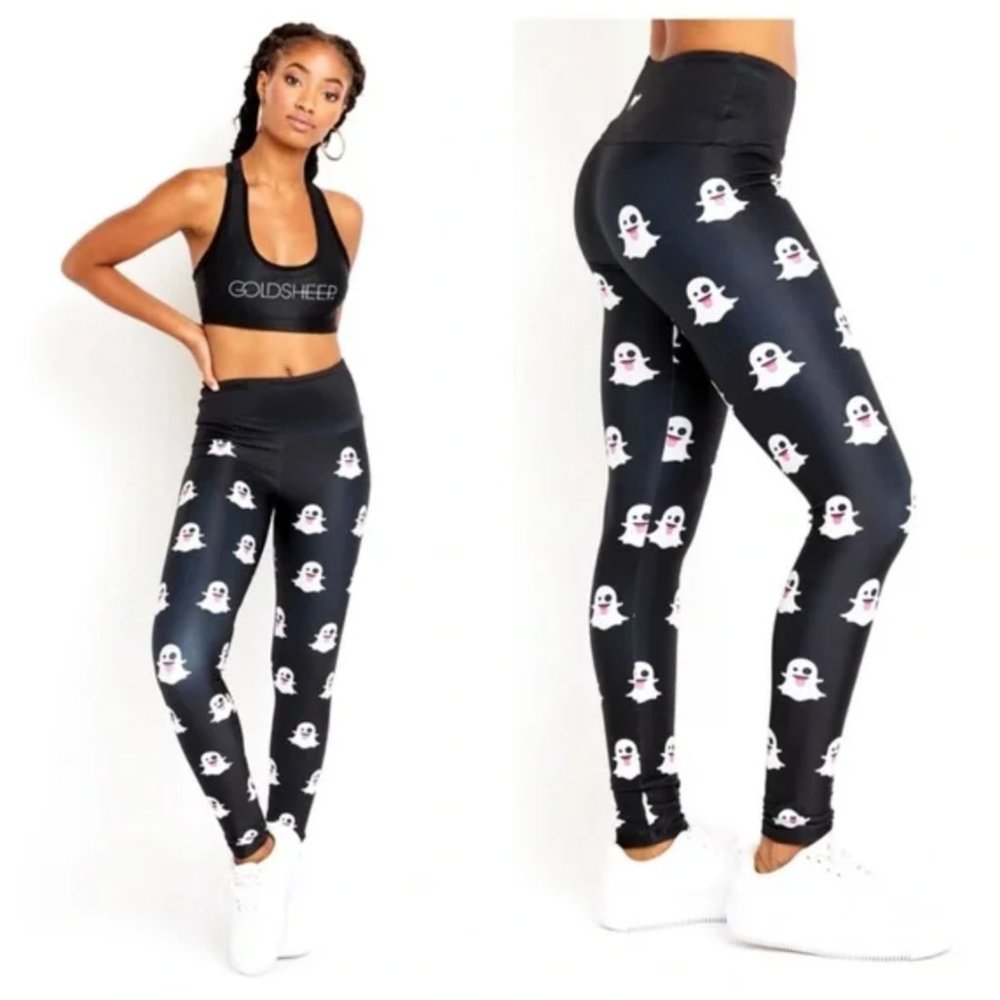 GOLDSHEEP Ghost Emoji Leggings